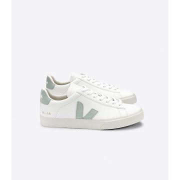 Low Tops Sneakers ανδρικα Veja CAMPO CHROMEFREE White/Green | GR 196NWY